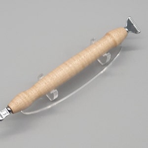 Handmade diamond painting pen made from rippled sycamore wood, individually hand turned on a lathe, each pen is unique.
