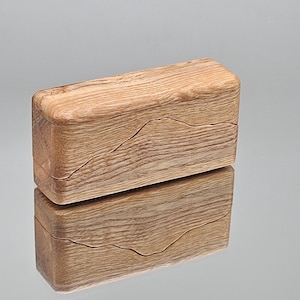 Swiss Alps (Mont Blanc) Mountain silhouette ring box in Olive Ash, proposal ring box, engagement ring box, wedding box, unique ring box.