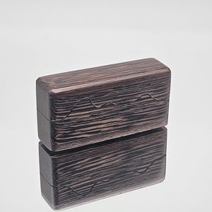 Rocky Mountains Colorado USA Mountain silhouette ring box made from Wenge wood, wedding ring box, double ring box, engagement ring box.