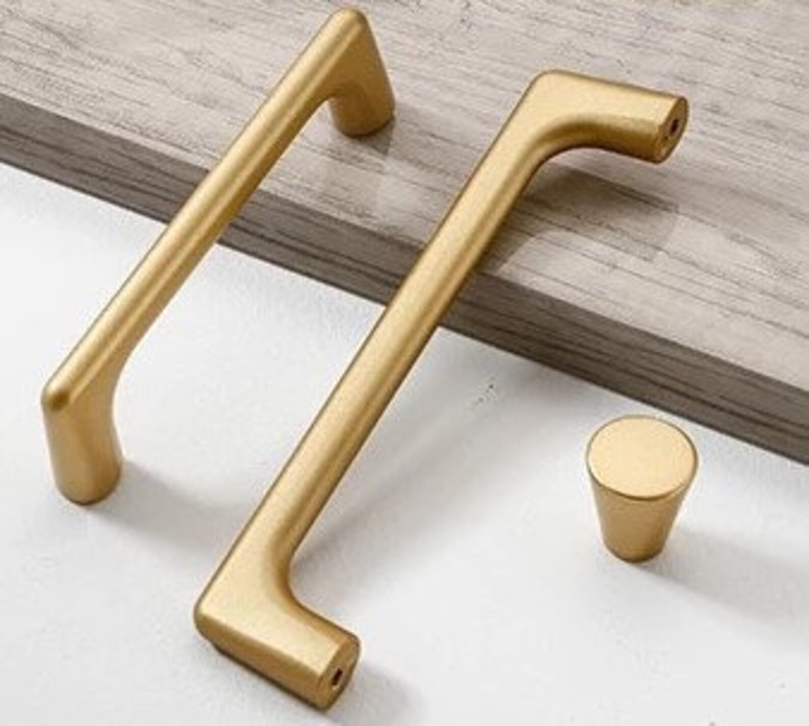 Simple Style Matte Gold Handles Solid Aluminum Alloy Etsy UK