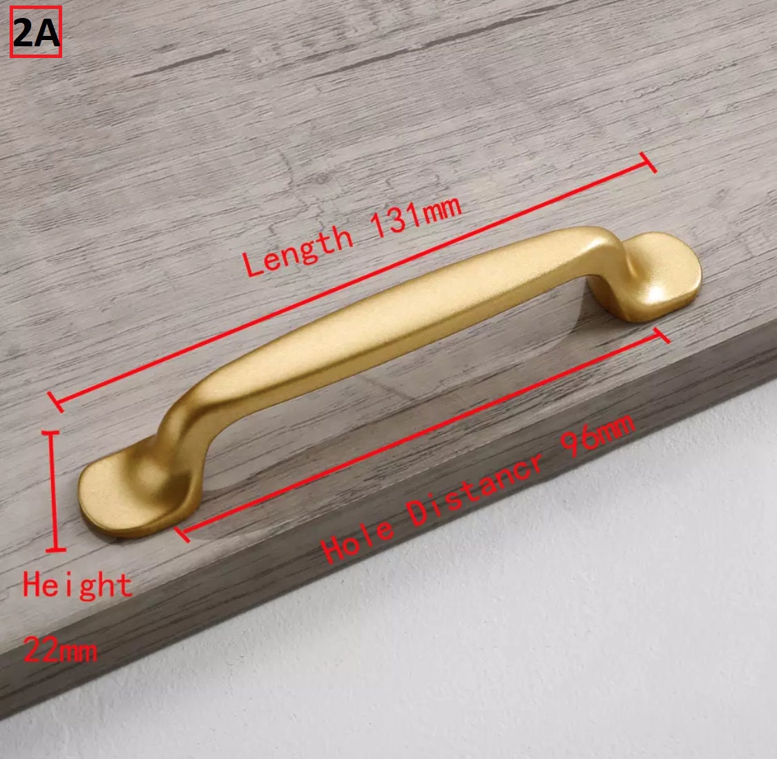 Simple Style Matte Gold Handles Solid Aluminum Alloy Etsy