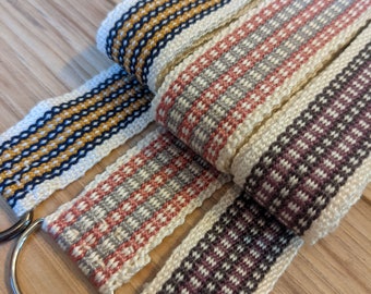 Handwoven Yoga Strap and mat carrier (Striped Pattern)