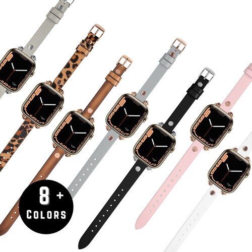 Leather Apple Watch Band 49mm 45mm 41mm 40mm 42mm 44mm 38mm Etsy