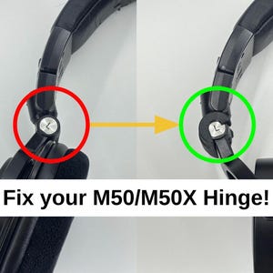 Audio Technica ATH-M50 / ATH-M50x / M50x / M50 Hinge Repair Fix Kit, Easy Install, 2Y WARRANTY