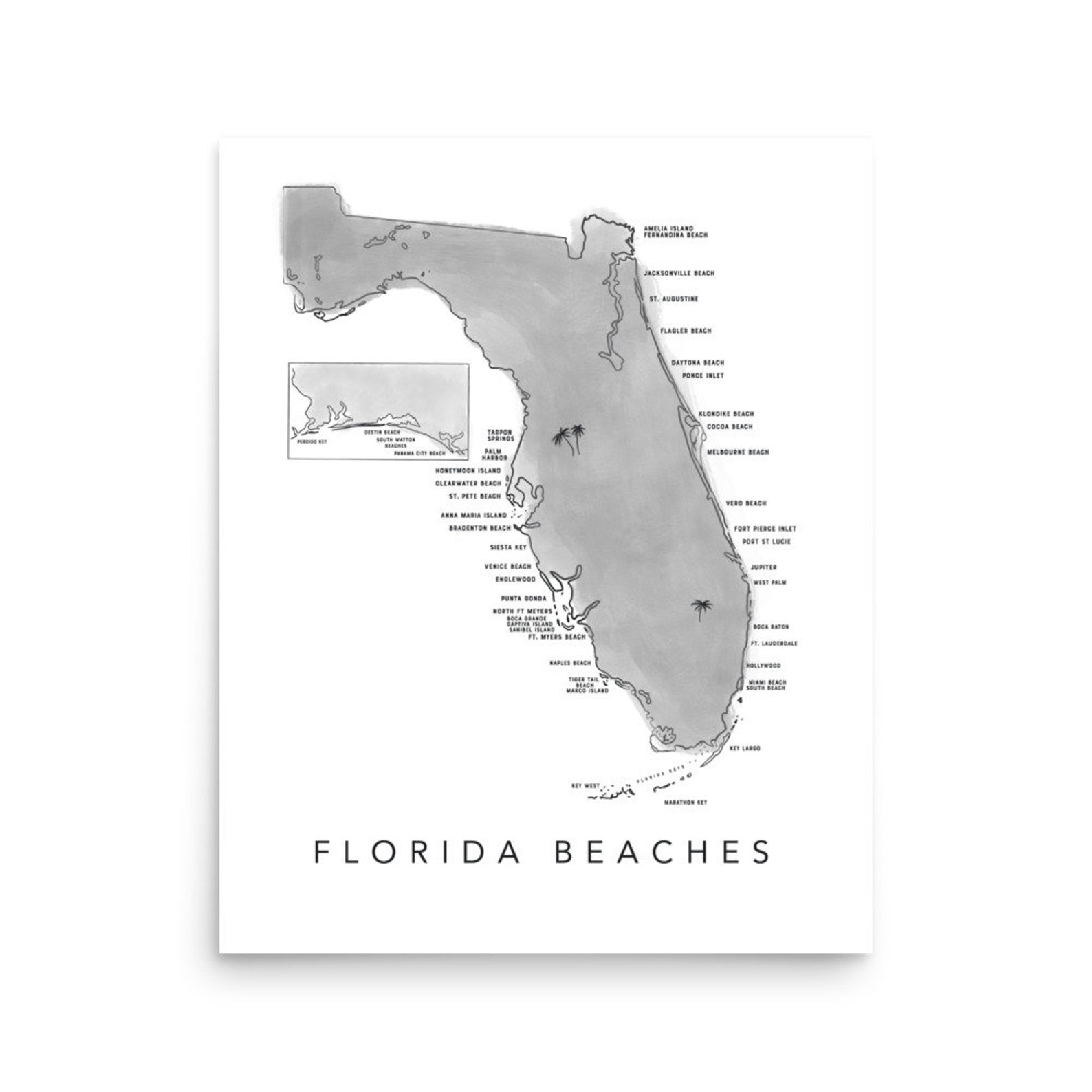 Florida Map of Florida Beaches - Il 1588xN.5149782964 F2k1