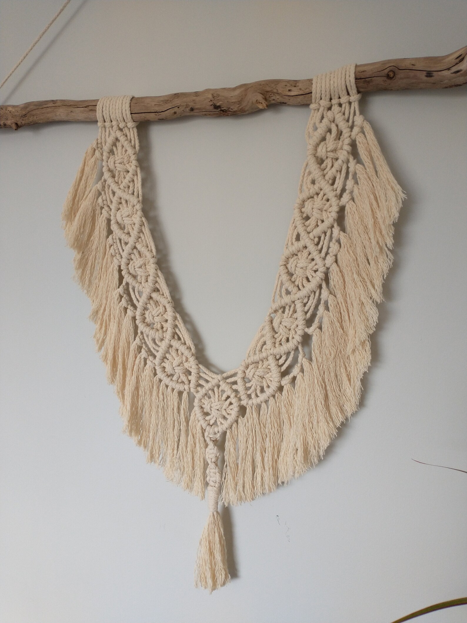 Large Macrame Wall Hanging Natural Wood Etsy UK