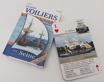 Voiliers Armada Rouen jeu de cartes souvenir Grands Voiliers sur Seine