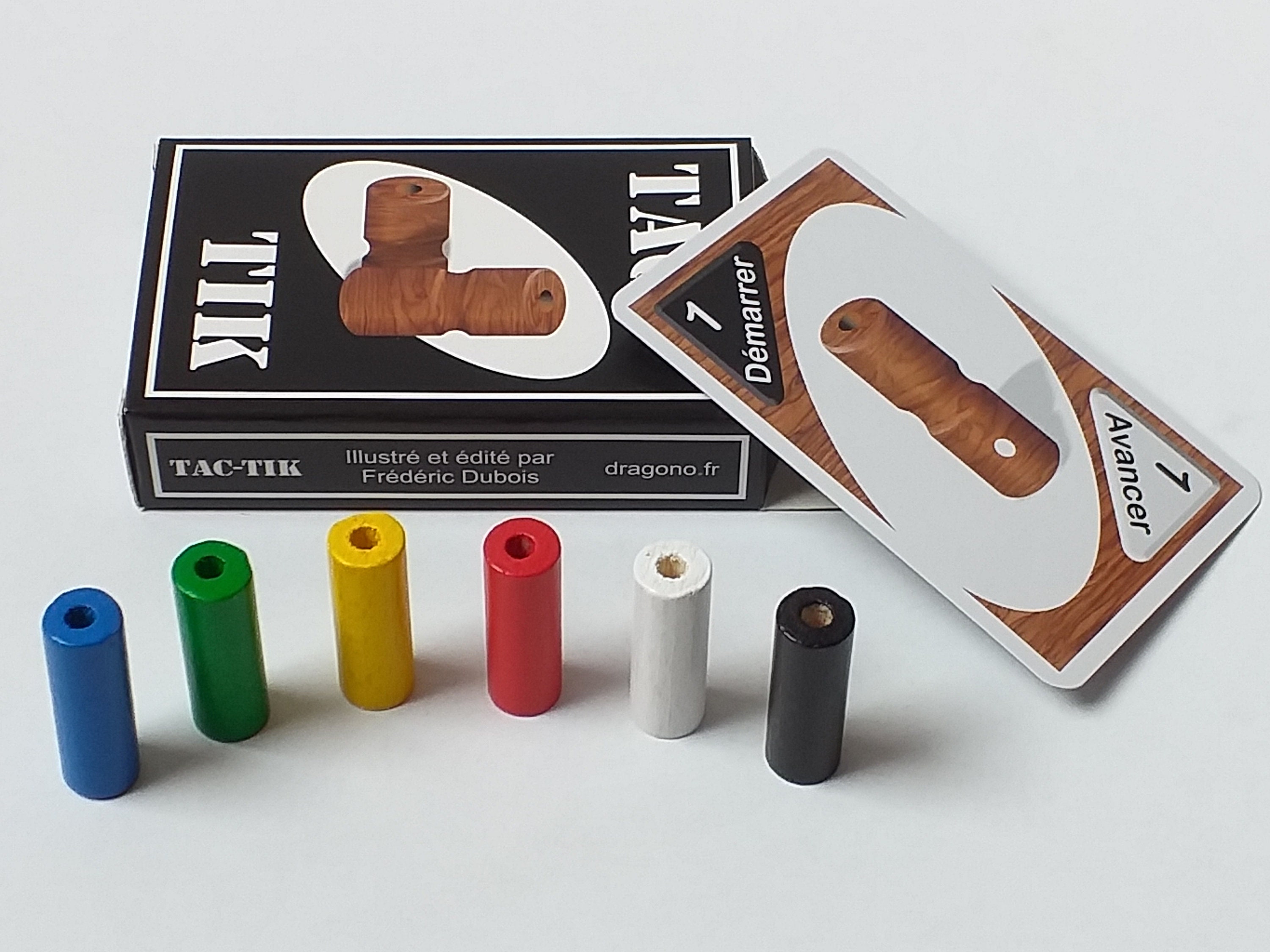 PIONS et Jeu de CARTES Tac-Tik pour jeu de Société tac-tik avec plateau Bois - Fabriqué en FRANCE - Fabriquer un jeu tac-tik, Pions troués