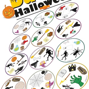Halloween Dobble Duo Beobachtungsreflexspiel
