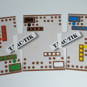 Tac Tik Jeu de Société avec plateau modulable 2 à 6 joueurs, Pions Bois, Cartes pour jouer aussi au jeu du Tock et Petits Chevaux Canadiens image 6