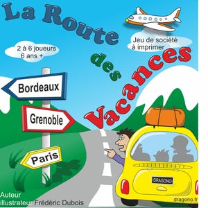 La route des Vacances Jeu de société à imprimer Carte des Grandes Villes de France