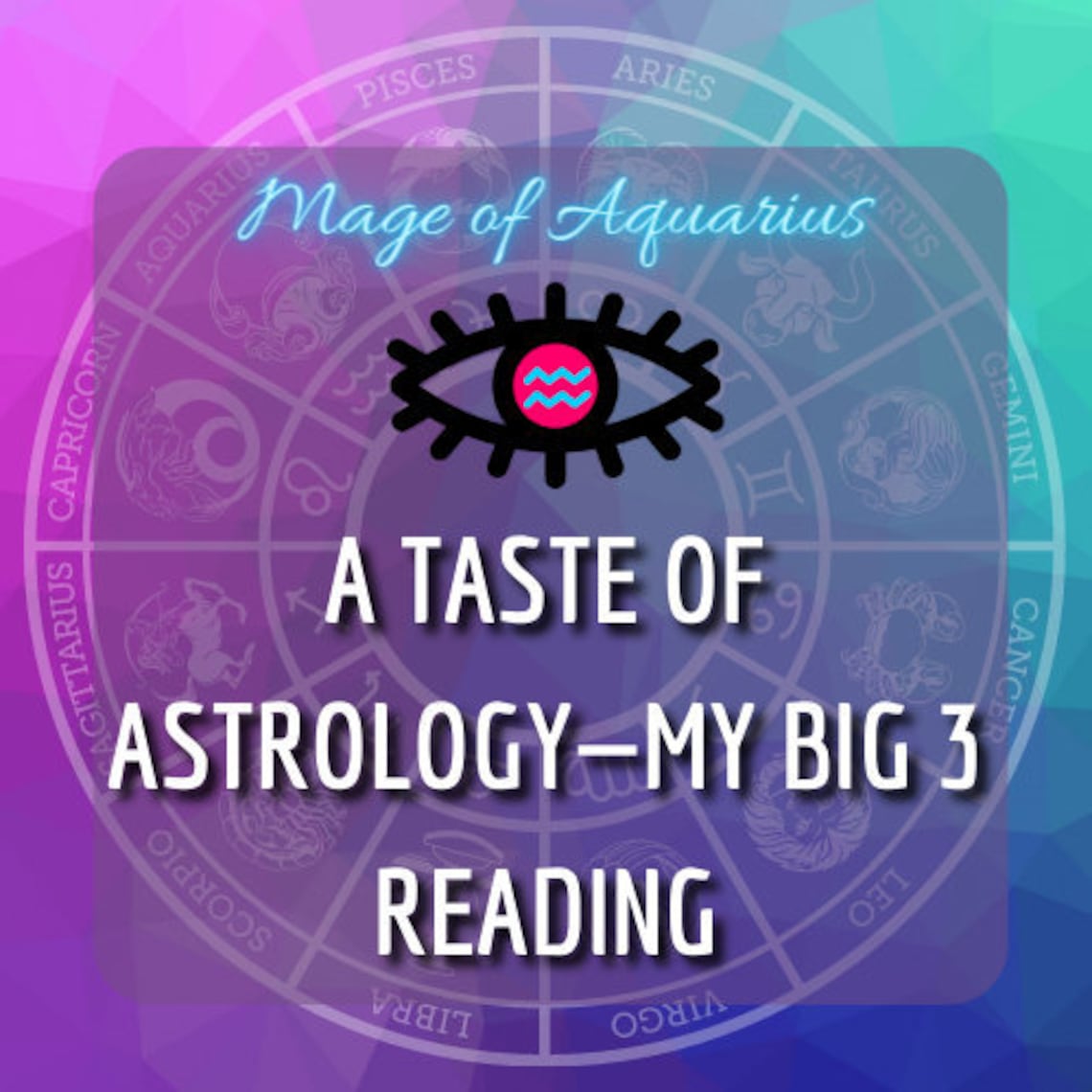 A Taste of Astrology My Big 3 Tropical Zodiac Chart Reading Etsy