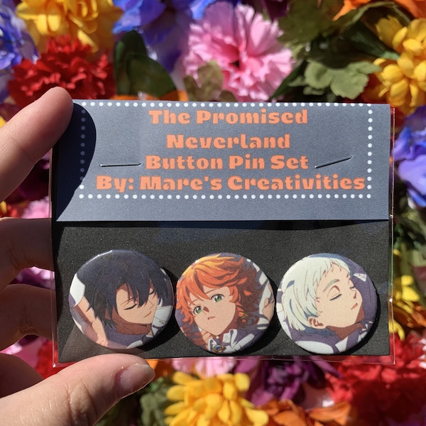 The Promised Neverland Button Pin Set