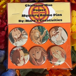Chainsaw Anime Mystery Button Pins