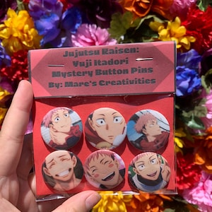JJK Anime Mystery Button Pins
