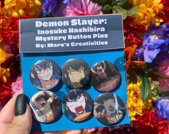 UPDATED: Demon Anime Mystery Button Pins (100+ Designs)
