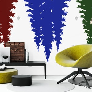 3 Pack de papier numérique, Winter Wonderland, Motifs numériques d’hiver, Papier peint, sacs cadeaux, papier d’emballage, cartes, arbres, flocons de neige, colorés