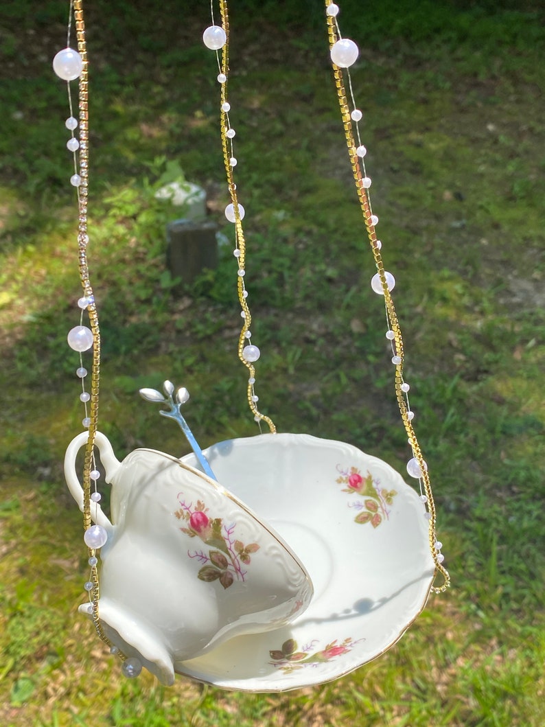 Vintage Teacup Bird Feeder Etsy