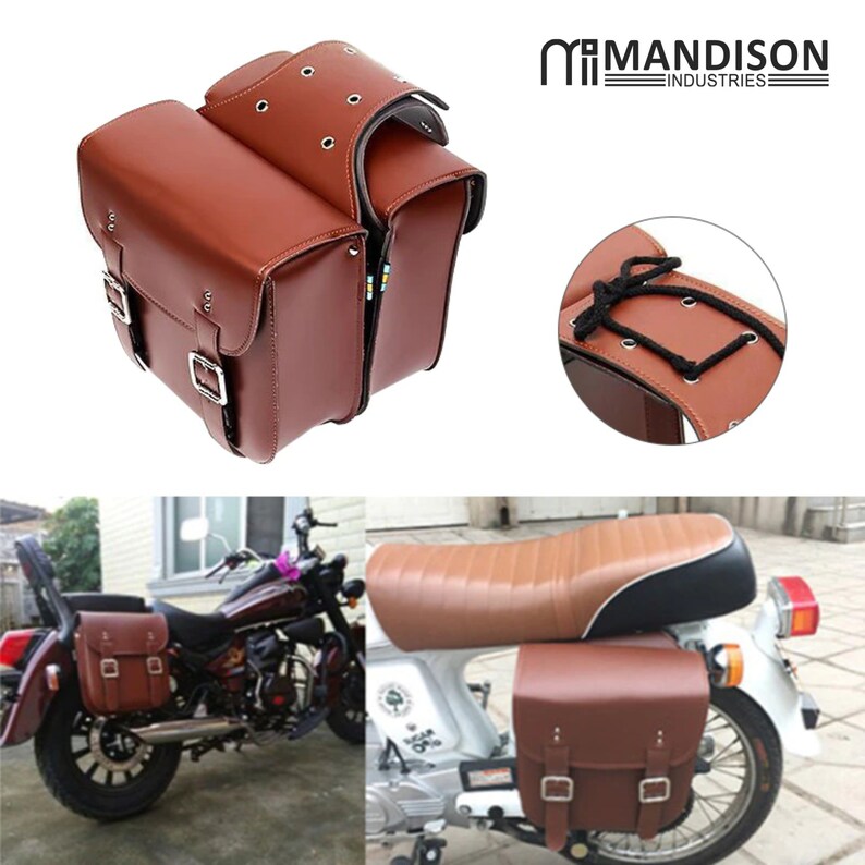 Motorbike Saddle Bag Original Leather Bag Motorcycle Bag Etsy