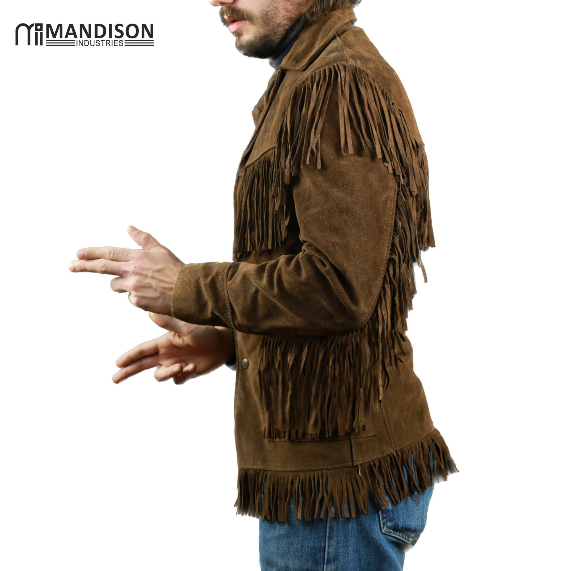 Men's Western American Native Suede Leather Jacket main image 1