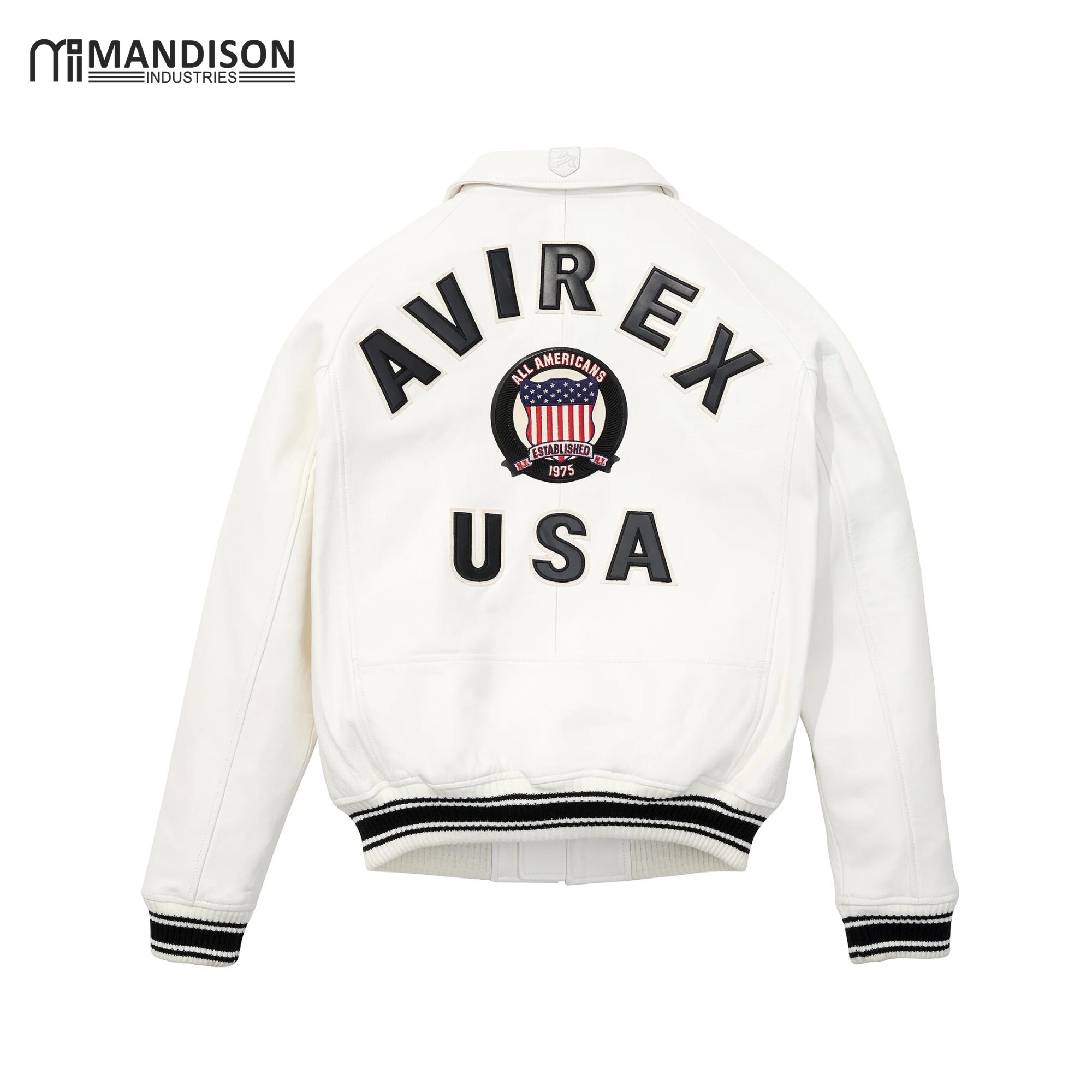 White avirex jacket Clearance