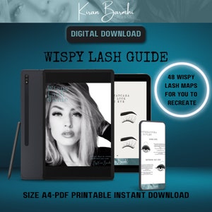 The Wispy Lash Guide - eBook Digital download - instant eyelash printables/template - your lashing business brand styling goals - bestseller