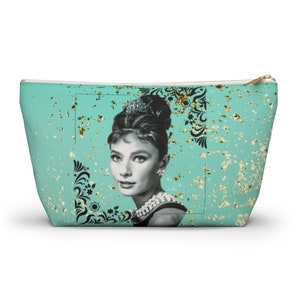 Hollywood Series, Audrey Hepburn, Sparkling Accessory Bag / Pouch in Two Sizes