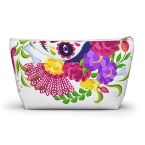 Day of the Dead, Sugar Skull Painted Lady Accessory Bag / Pouch in Two Sizes
