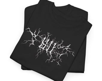Maglietta con numero angelico di allineamento 1111 / Maglietta grafica Heavy Metal I Gothic / Maglietta con estetica dark / Maglietta con numerologia / Moda alternativa