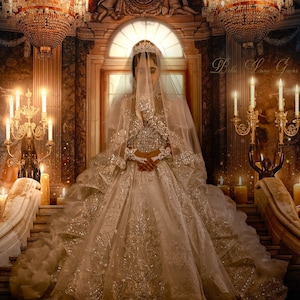 Robe de communion blanche pour fille, belle robe de bal d&#39;anniversaire pour fille, robe de princesse, dentelle barbue, manches bouffantes, décolleté en cœur
