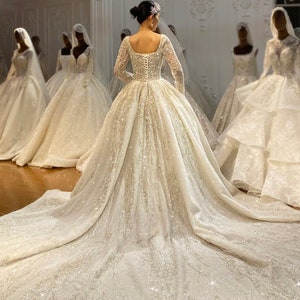 Beaded Wedding Dress, Ball Gown Wedding Dress, Custom Couture, Custom ...