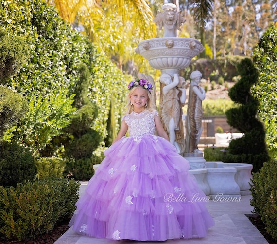 Girl Formal Evening Gowns, Girls' Fluffy Princess Dress, Pastel Pink with  Sleeves, 140cm,Formal Floral Evening Party Girl Dress : Amazon.ca: Clothing,  Shoes & Accessories