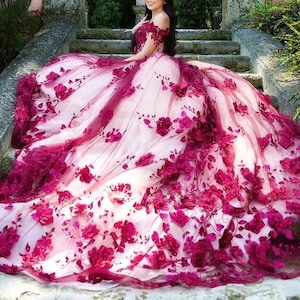 Quinceanera sweet 15 Ball Gown dress, off shoulder sleeves, made to measure, available in all  colors, customizable design