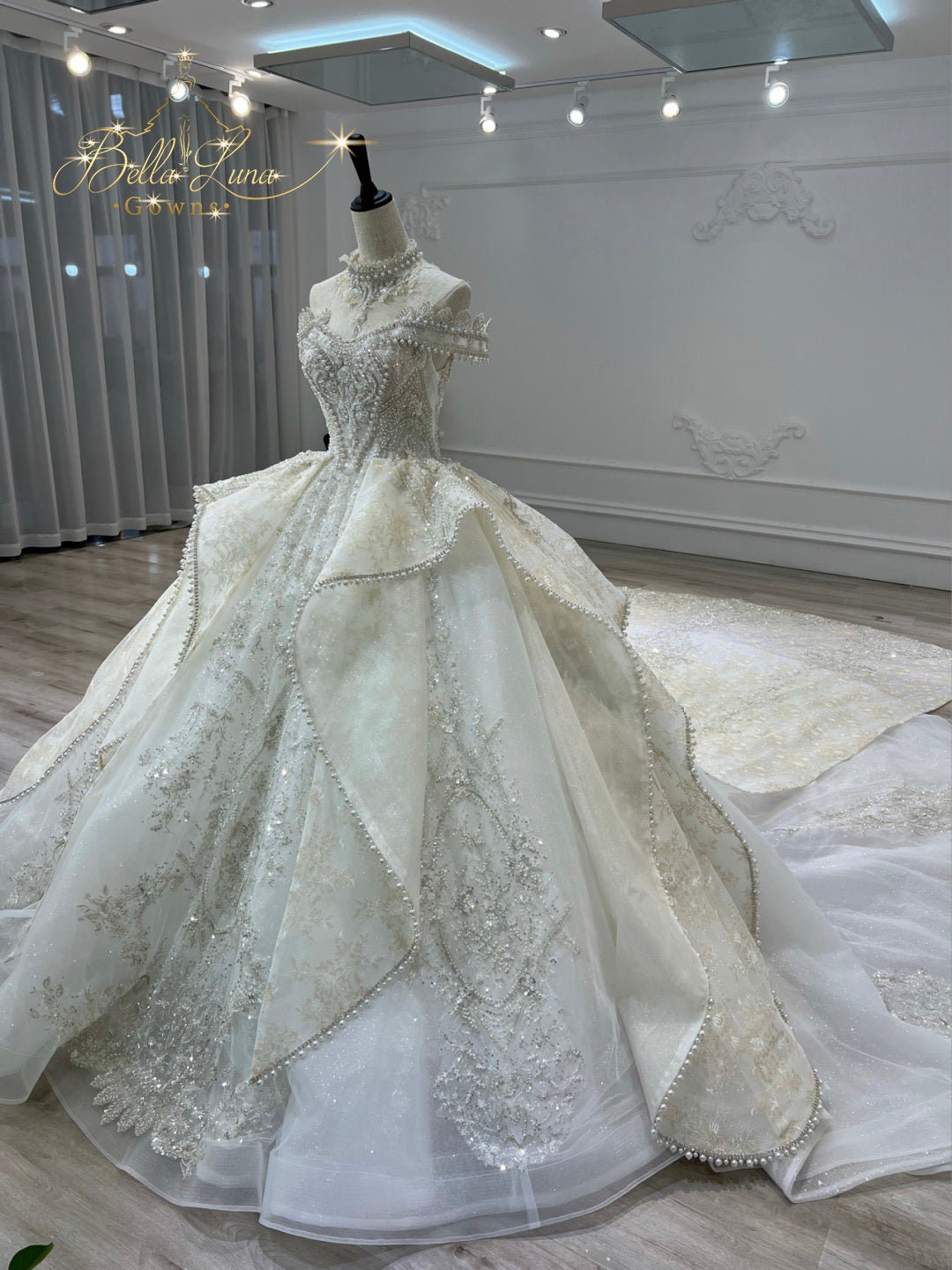 Beaded Wedding Dress Ball Gown Wedding Dress Custom Couture