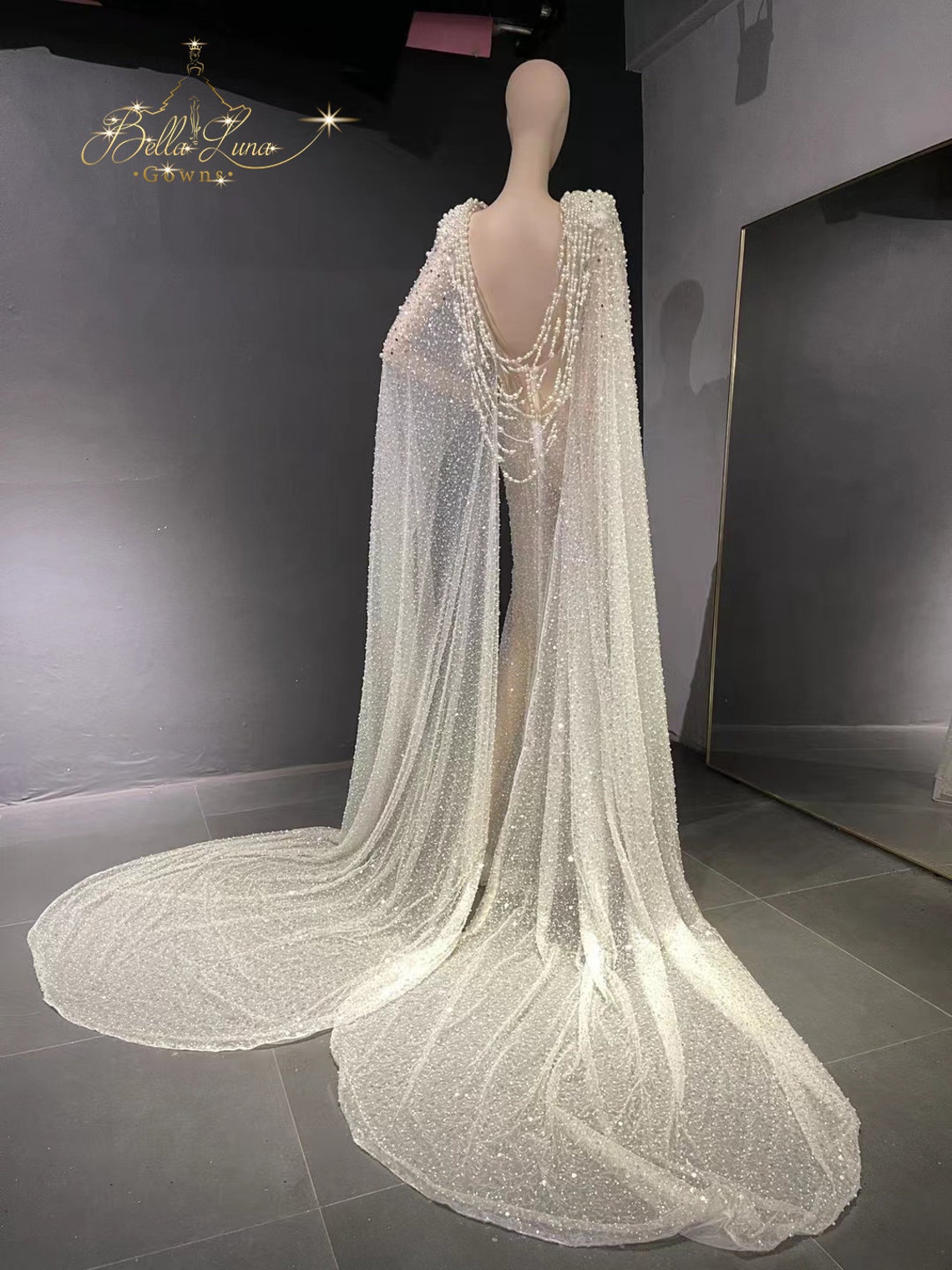 Engagement Dress White Dress Cape Dress Evening Dress Etsy