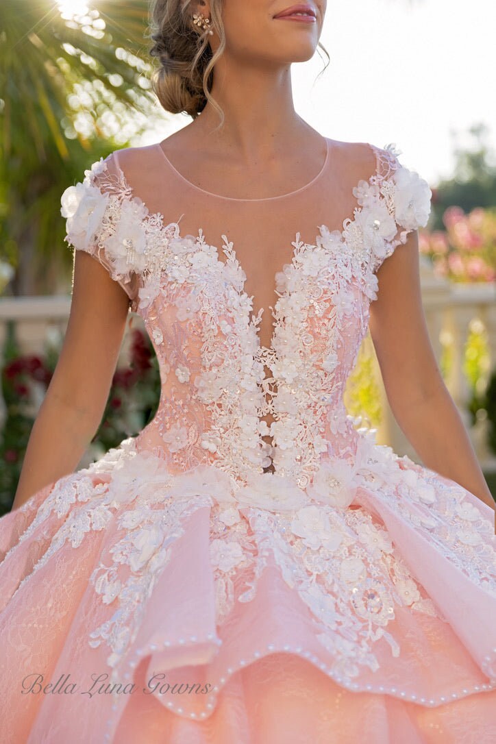 Couture Blush Pink Floral Colored Bridal Ball Gown Pink - Etsy New Zealand Couture Blush Pink Floral Colored Bridal Ball Gown Pink - Etsy New Zealand