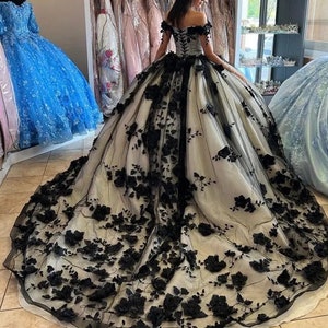 Quinceanera Sweet 15 Ball Gown Dress, off Shoulder Sleeves, Made to ...