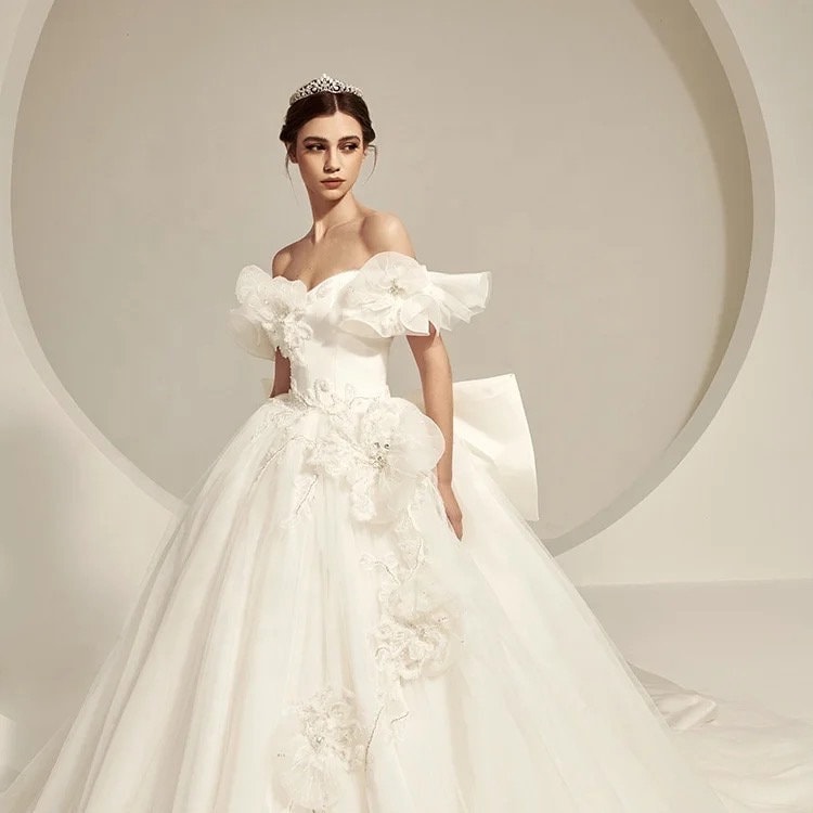 Long Sleeve Ball Gown Wedding Dress with Embellished Illusion Sleeves and  Tulle Skirt | Kleinfeld Bridal
