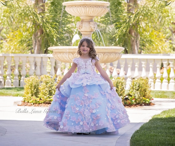 Gold Flower Girl Princess Evening Gown With Jewel Neckline, Lace Appliques,  Beads, And Colorful Sequins Perfect For Pageants, Birthdays, Or Special  Occasions 2023 Collection From Weddingpromgirl, $109.43 | DHgate.Com
