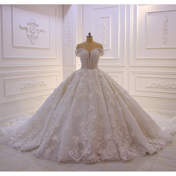 2 Beaded Wedding Dress Ball Gown Wedding Dress Custom Etsy
