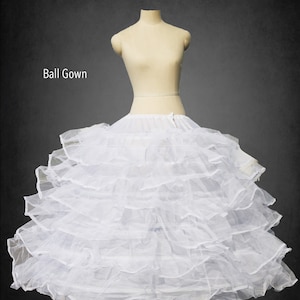 White 6 Hoop Petticoat, Underskirt for quinceanera Ball gown dress, Only available with our &quot;Quinceanera On budget&quot; gown purchase