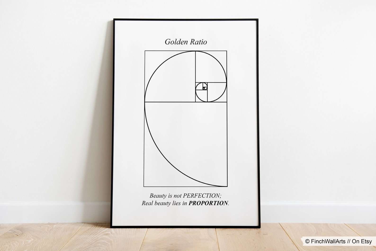 Golden Ratio Printable Digital Wall Art Minimal Proportion Etsy