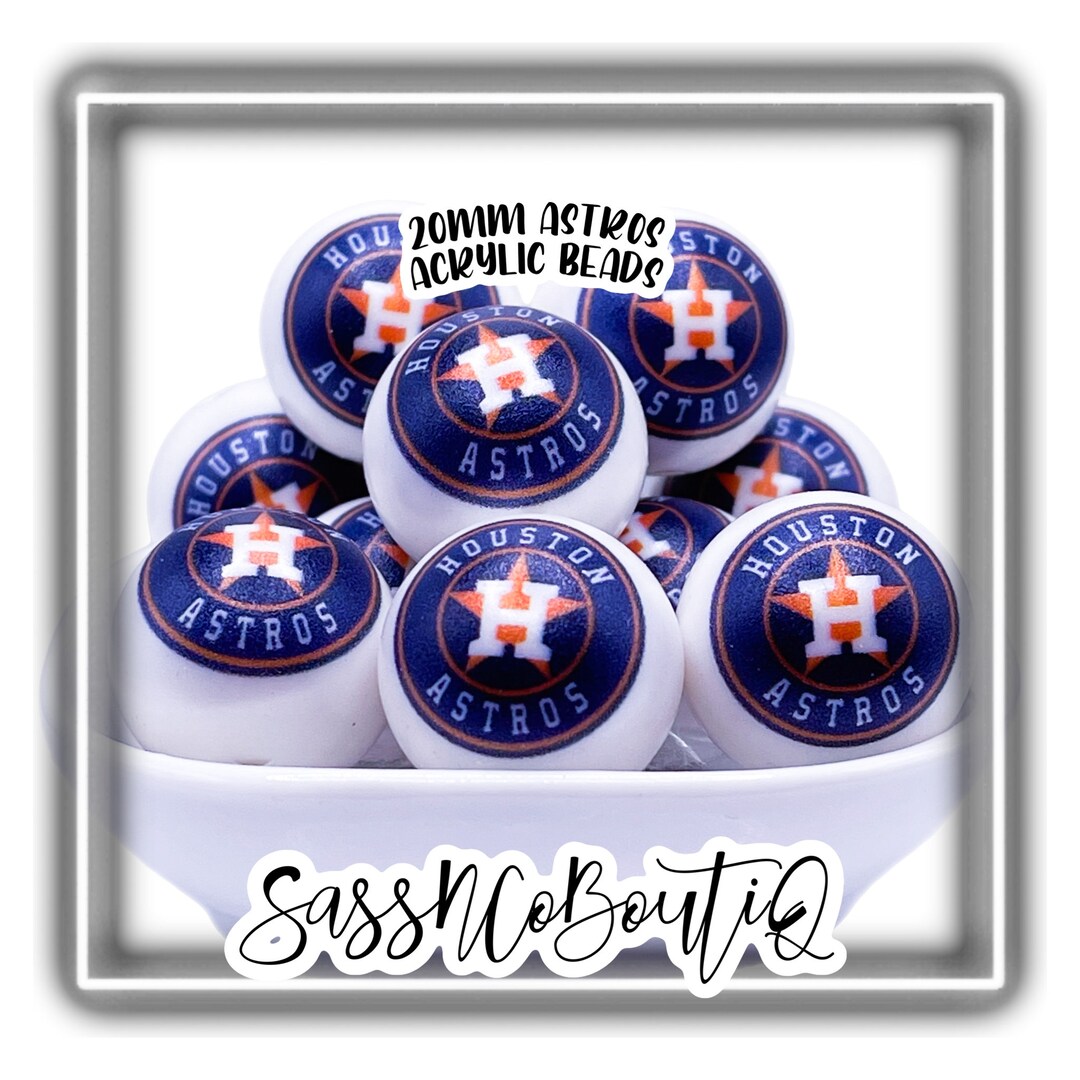 20MM Houston Large Print Acrylic Beads 10 Beads per Pack Etsy