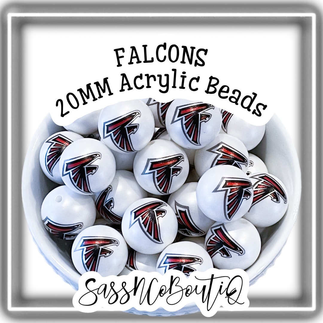 20MM Custom Atlanta Large Print Acrylic Beads 10 Beads per Pack