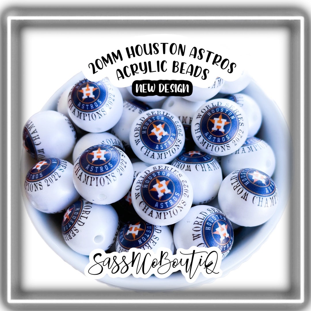 20MM Houston Large Print Acrylic Beads 10 Beads per Pack Etsy