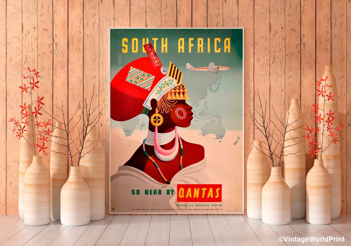 South Africa Travel Poster/South Africa Travel Print/South Etsy