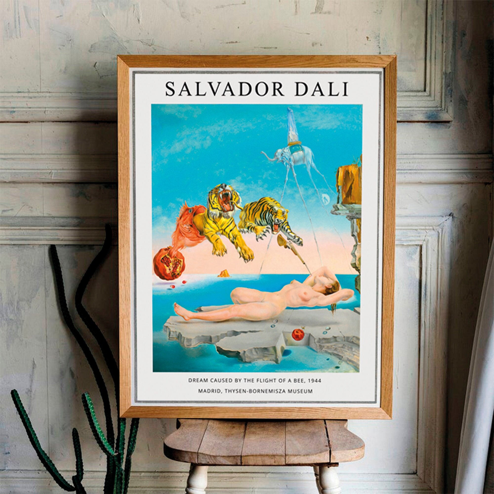 Traum Verursacht Durch Den Flug Einer Biene Um Einen Granatapfel Salvador Dalì Druck Traum Verursacht durch den Flug einer | Etsy