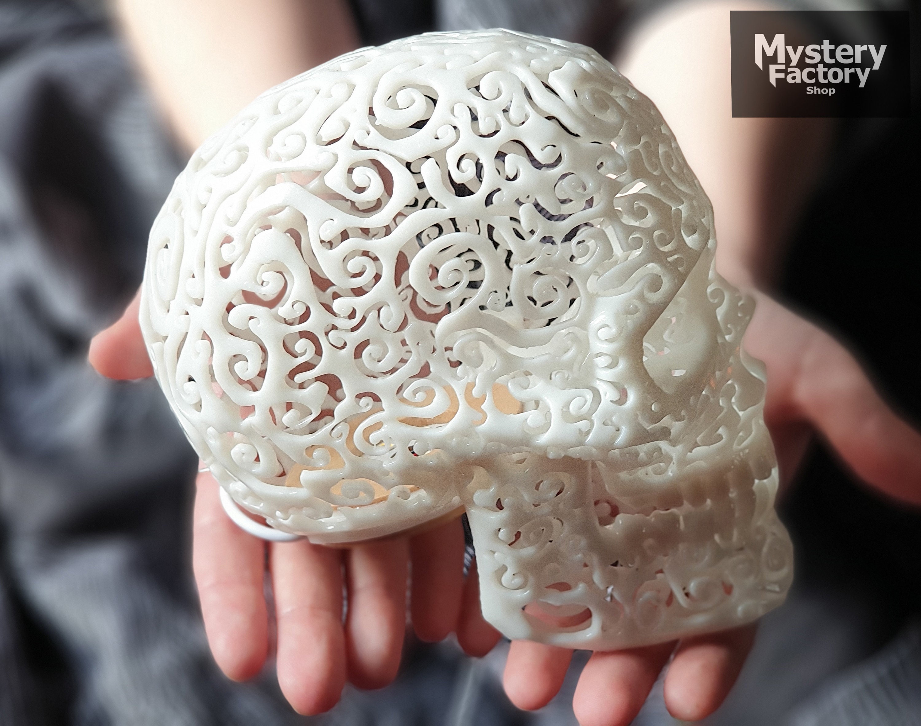 Skull Lamp | Filigree Carved Led Skull Crâne Lumineux Boheme Gothic Usb Powered Light