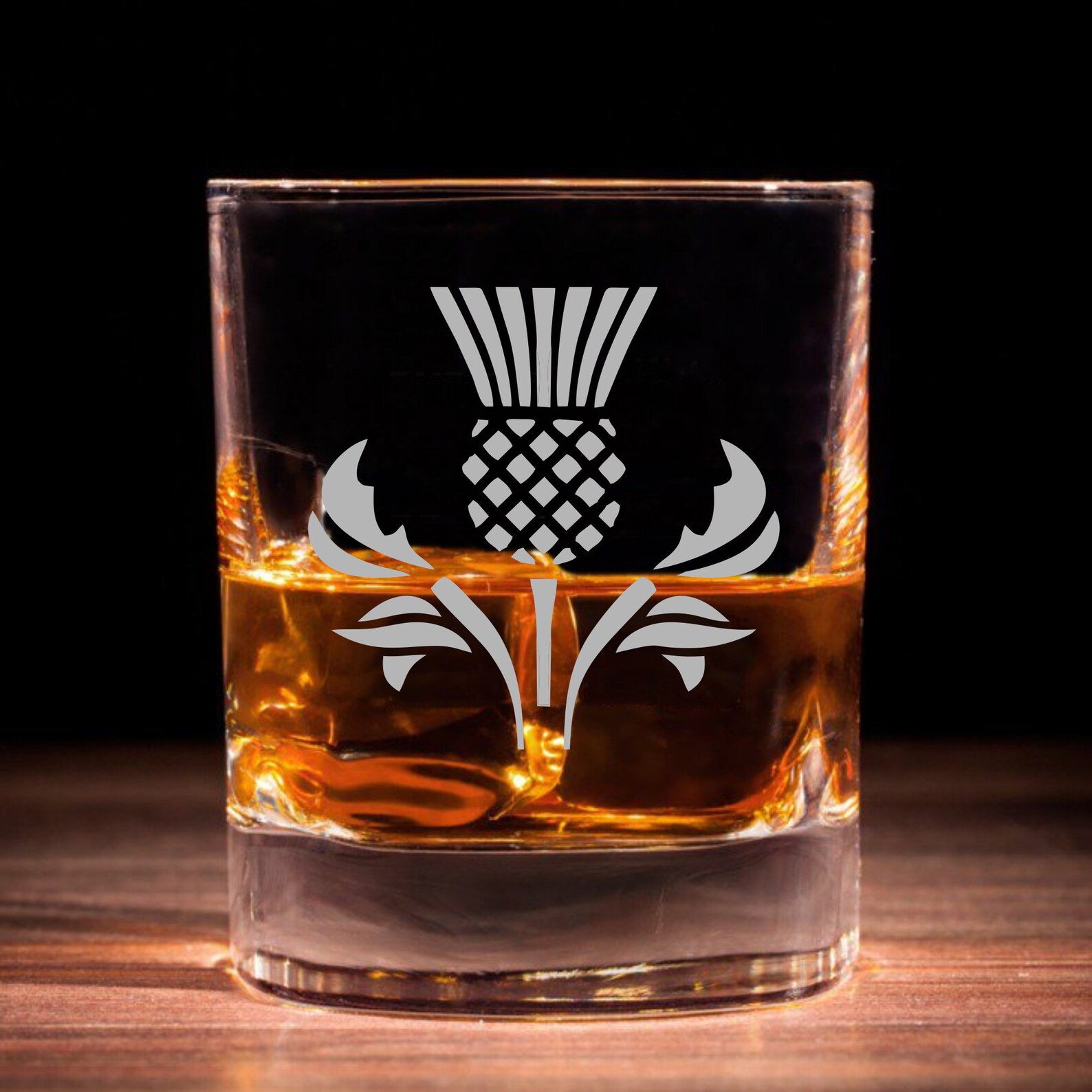 Scottish Thistle Scotland Traditional Whiskey Glass Gift Etsy