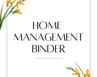 Printable PDF Household Binder Documents, Home Management Binder, Printable Inserts, Printable Home Organization Documents Letter size